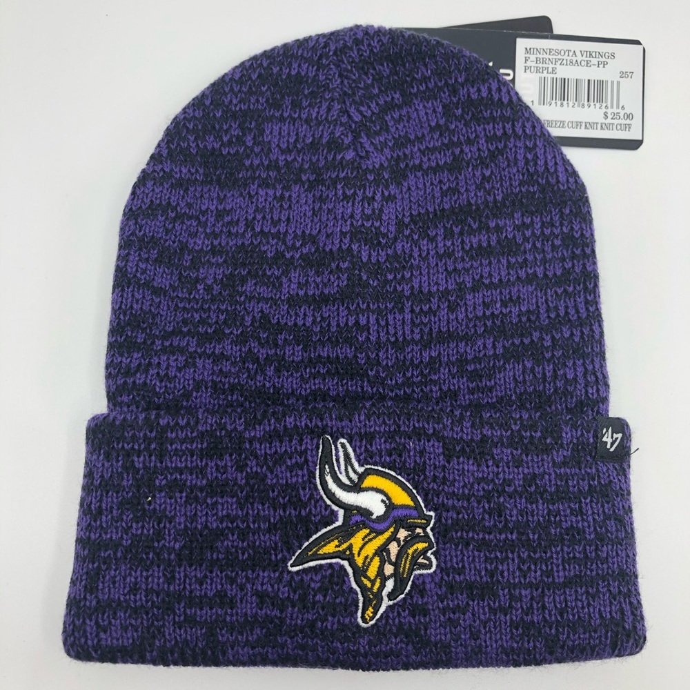 Minnesota Vikings 47 NFL Brain Freeze Beanie Hat